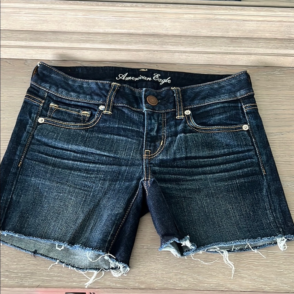 American Eagle Outfitters Dark Blue Denim Shorts